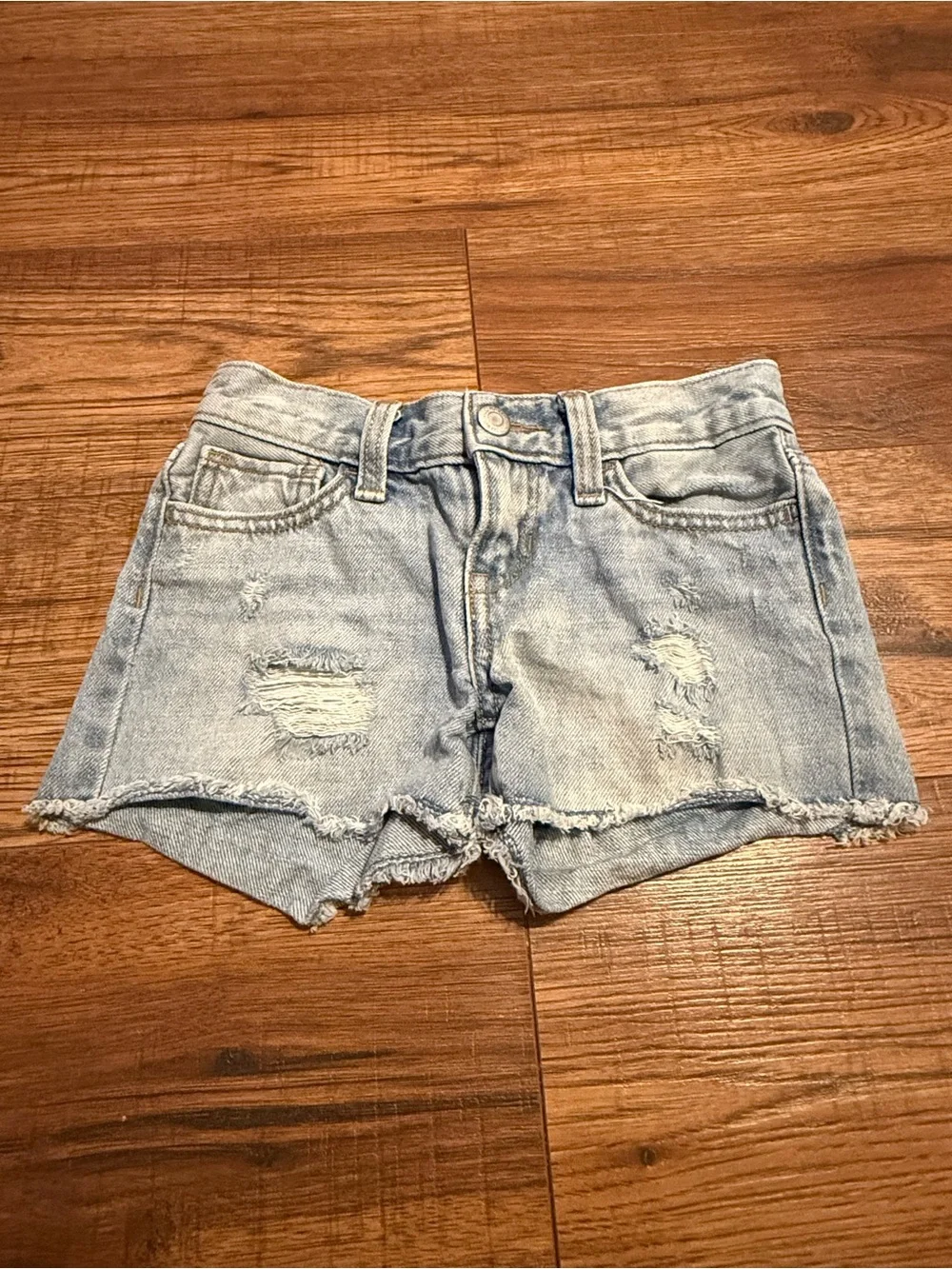 Old Navy Light Blue Distressed Denim Shorts